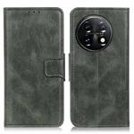 For OnePlus 11 5G Mirren Crazy Horse Texture Leather Phone Case(Dark Green)