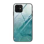 For Honor Play6C Marble Pattern Glass Phone Case(Green Ocean)