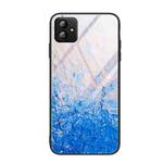 For Samsung Galaxy A04 Marble Pattern Glass Phone Case(Ocean Waves)