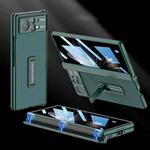 For Xiaomi Mix Fold 2 GKK Magnetic Hinge Flip Leather Phone Case with Holder(Green)
