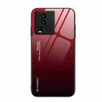 For vivo iQOO Neo7 Gradient Color Glass Phone Case(Red Black)