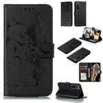 For Huawei Nova 7 Pro Litchi Texture Feather Embossing Pattern Horizontal Flip Leather Case with Holder & Card Slots & Wallet & Photo Frame & Lanyard(Black)