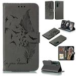 For Huawei Nova 7 SE Litchi Texture Feather Embossing Pattern Horizontal Flip Leather Case with Holder & Card Slots & Wallet & Photo Frame & Lanyard(Grey)