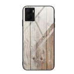 For Honor Play 40 Plus Wood Grain Glass Phone Case(Grey)