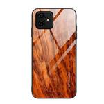 For Honor Play6C Wood Grain Glass Phone Case(Light Brown)