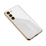 For Samsung Galaxy S23 5G GKK Electroplating TPU Full Coverage Phone Case(White)