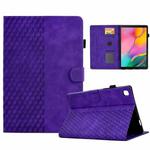 For Samsung Galaxy Tab A 10.1 T510 / T515 2019 Rhombus Embossed Leather Tablet Case(Purple)