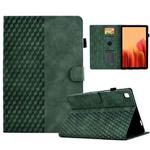 For Samsung Galaxy Tab A7 T500 / T505 2020 Rhombus Embossed Leather Smart Tablet Case(Green)