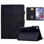 For Samsung Galaxy Tab A7 Lite T220 / T225 Rhombus Embossed Leather Tablet Case(Black)