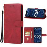 For Xiaomi Poco C55 Leather Phone Case(Red)