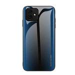 For Honor Play6C Texture Gradient Glass TPU Phone Case(Blue)