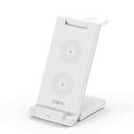 For iPhone & Apple Watch & AirPods DUZZONA W10-A 15W 3 in 1 Foldable Wireless Charger Stand