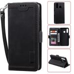 For Huawei P30 Lite Retro Splicing Horizontal Flip Leather Case with Card Slots & Holder & Wallet(Black)
