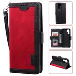 For Huawei P30 Pro Retro Splicing Horizontal Flip Leather Case with Card Slots & Holder & Wallet(Red)