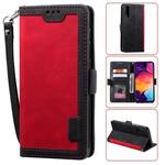 For Huawei P30 Retro Splicing Horizontal Flip Leather Case with Card Slots & Holder & Wallet(Red)