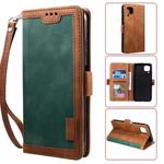 For Huawei P40 Lite Retro Splicing Horizontal Flip Leather Case with Card Slots & Holder & Wallet(Green)