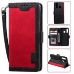 For Huawei Y6(2019) Retro Splicing Horizontal Flip Leather Case with Card Slots & Holder & Wallet(Red)