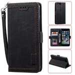 For iPhone 7 Plus / 8 Plus Retro Splicing Horizontal Flip Leather Case with Card Slots & Holder & Wallet(Black)