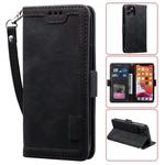 For iPhone 11 Pro Max Retro Splicing Horizontal Flip Leather Case with Card Slots & Holder & Wallet(Black)