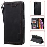 For iPhone XS Max Retro Splicing Horizontal Flip Leather Case with Card Slots & Holder & Wallet(Black)