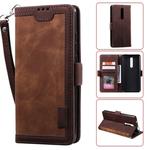 For Xiaomi Redmi K30 Retro Splicing Horizontal Flip Leather Case with Card Slots & Holder & Wallet(Brown)