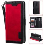 For Xiaomi Redmi K30 Retro Splicing Horizontal Flip Leather Case with Card Slots & Holder & Wallet(Red)