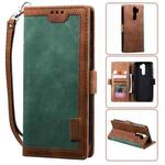 For Xiaomi Redmi Note 8 Pro Retro Splicing Horizontal Flip Leather Case with Card Slots & Holder & Wallet(Green)