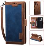 For Xiaomi Redmi Note 8 Retro Splicing Horizontal Flip Leather Case with Card Slots & Holder & Wallet(Blue)