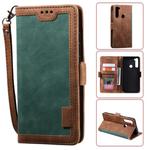 For Xiaomi Redmi Note 8 Retro Splicing Horizontal Flip Leather Case with Card Slots & Holder & Wallet(Green)