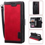 For Xiaomi Redmi Note 8 Retro Splicing Horizontal Flip Leather Case with Card Slots & Holder & Wallet(Red)