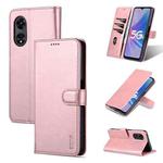For OPPO A58 5G / A58X / A78 AZNS Skin Feel Calf Texture Flip Leather Phone Case(Rose Gold)