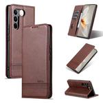 For vivo S16 / S16 Pro AZNS Magnetic Calf Texture Flip Leather Phone Case(Dark Brown)