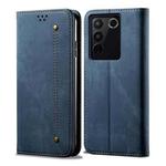 For vivo S16 Pro / S16 Denim Texture Leather Phone Case(Blue)