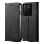 For vivo S16e Denim Texture Leather Phone Case(Black)