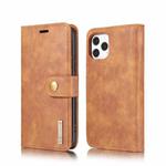 For iPhone 12/12 Pro DG.MING Crazy Horse Texture Detachable Magnetic Leather Case(Brown)