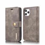 For iPhone 12 Pro Max DG.MING Crazy Horse Texture Detachable Magnetic Leather Case(Grey)