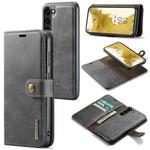For Samsung Galaxy S23 5G DG.MING Crazy Horse Texture Detachable Magnetic Leather Case(Grey)