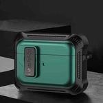 For AirPods Pro Signal Flag Wireless Earphones Case with Security Lock(Green)