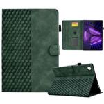 For Lenovo Tab M10 / M10 Plus FHD X606F Rhombus Embossed Leather Smart Tablet Case(Green)