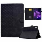 For Lenovo Tab M10 / M10 Plus FHD X606F Rhombus Embossed Leather Smart Tablet Case(Black)