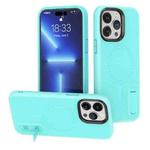 For iPhone 14 Pro Max Terminator MagSafe Magnetic Holder Phone Case(Mint Green)