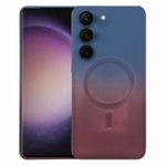 For Samsung Galaxy S22 5G Liquid TPU Silicone Gradient MagSafe Phone Case(Blue Purple)