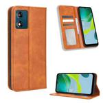 For Motorola Moto E13 4G Magnetic Buckle Retro Texture Leather Phone Case(Brown)