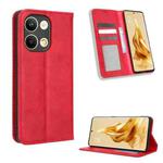 For OPPO Reno9 / Reno9 Pro 5G Magnetic Buckle Retro Texture Leather Phone Case(Red)
