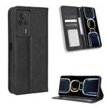For Xiaomi Redmi K60E 5G Magnetic Buckle Retro Texture Leather Phone Case(Black)