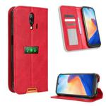 For Blackview BV7200 Magnetic Buckle Retro Texture Leather Phone Case(Red)