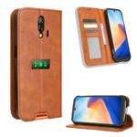 For Blackview BV7200 Magnetic Buckle Retro Texture Leather Phone Case(Brown)