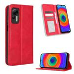 For Ulefone Note 14 Magnetic Buckle Retro Texture Leather Phone Case(Red)