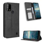 For Vodafone Smart V22 Magnetic Buckle Retro Texture Leather Phone Case(Black)