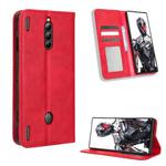 For ZTE nubia Red Magic 8 Pro / 8 Pro+ Magnetic Buckle Retro Texture Leather Phone Case(Red)